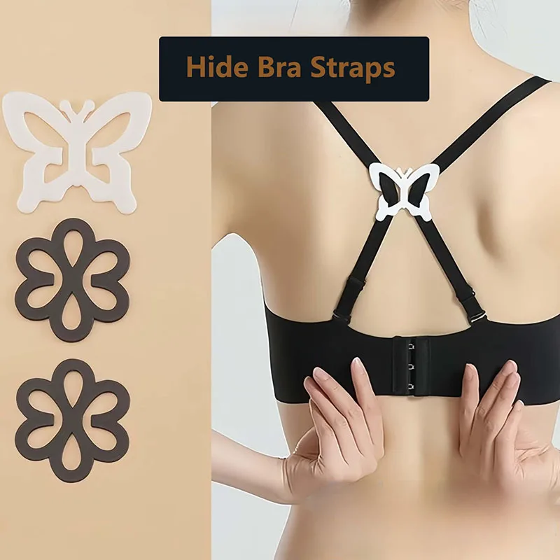 Invisible Bra Strap Anti Slip Buckle  Adjustable Back Clasp Clip for Underwear  Shoulder Straps Holder Anti Drop Bra Fastener