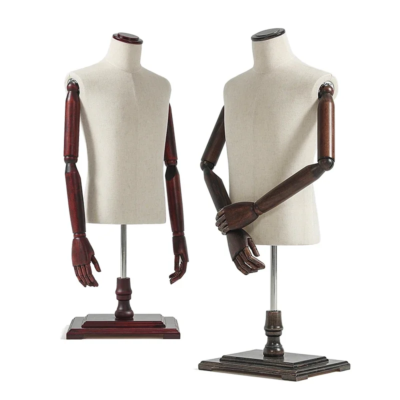 Korean version of suit model props men's half-body body clothing store window display shelf full-body men's suit platform