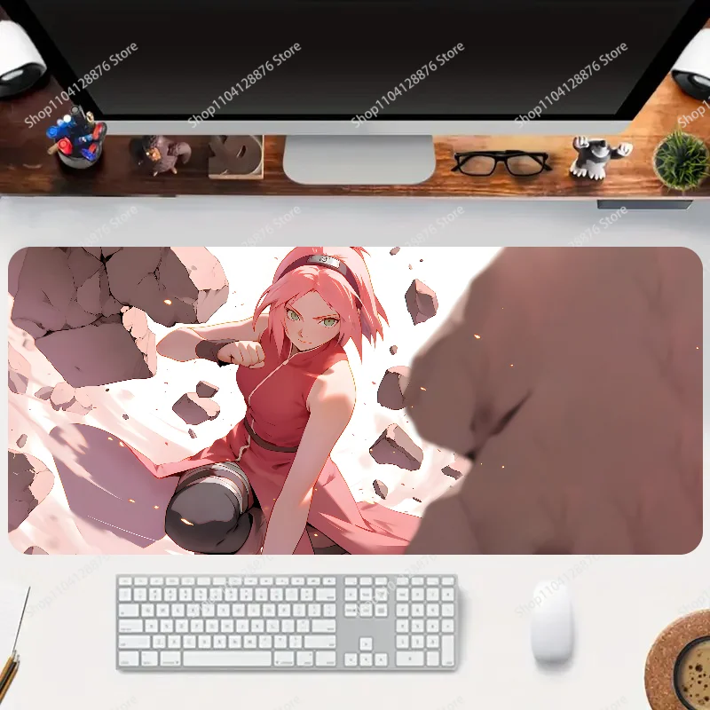 Anime Sakura Haruno Mousepad Gaming Mouse pad Gamer Pc Accessories Deskmat Keyboard Mat Desk Protector Mause Pads