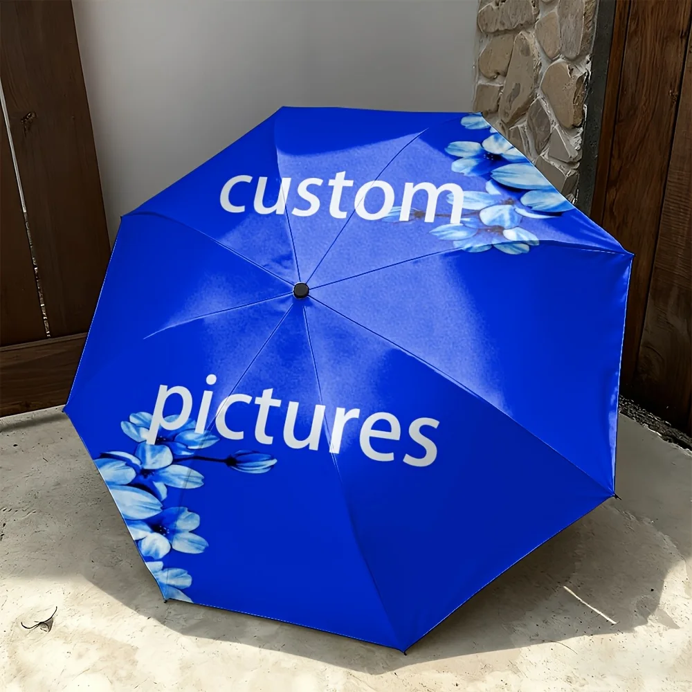 

Personalized Graphic Umbrella Custom Art Picture Auto Folding Design Daily Use Rain & Sunny Umbrella