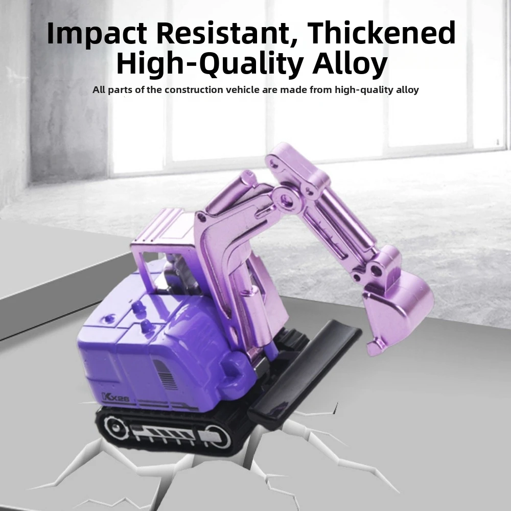 

5/6pcs Mini Simulation Diecast Crane Car Model 2 Styles Sliding Boy Gift Engineering Vehicle Alloy Construction Car