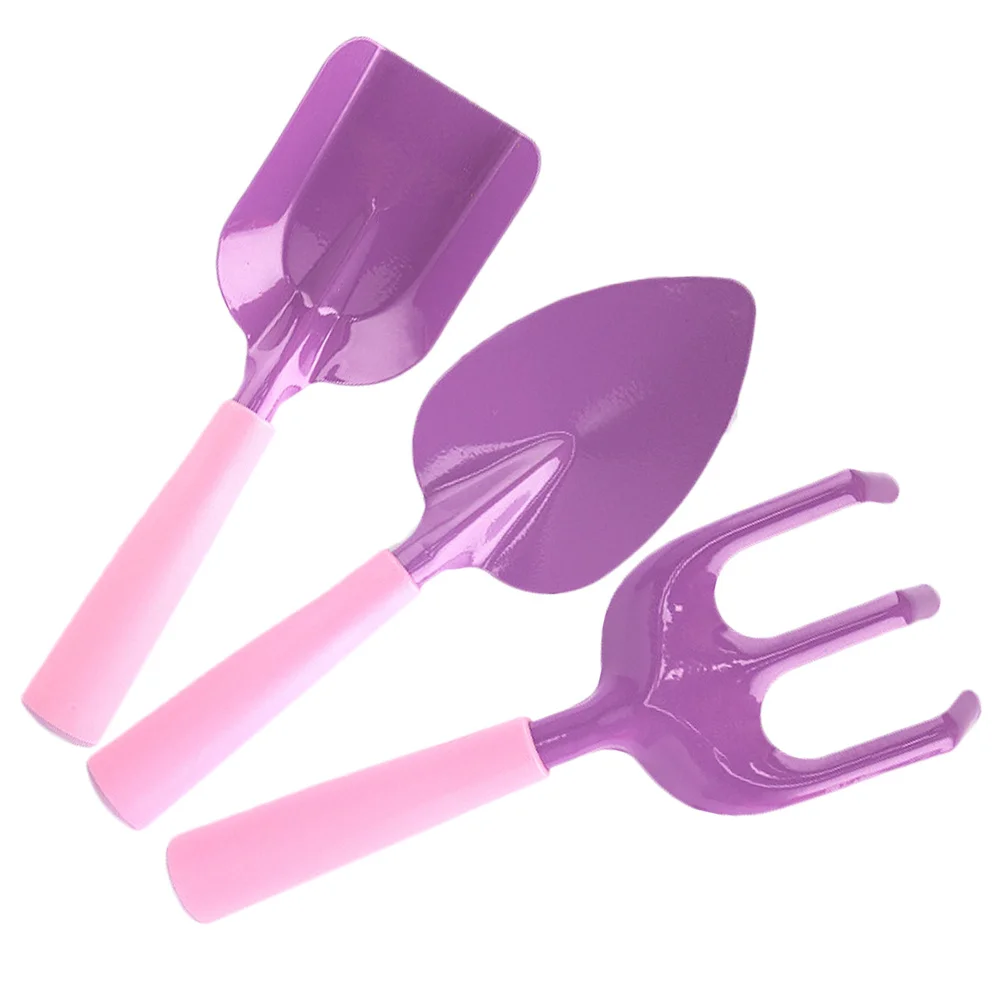 1 Juego de herramientas de jardinería para niños, pala de arena pequeña, rastrillo de mano, herramientas de plantación para jardinería y jardín de playa, juguetes de arena para niños