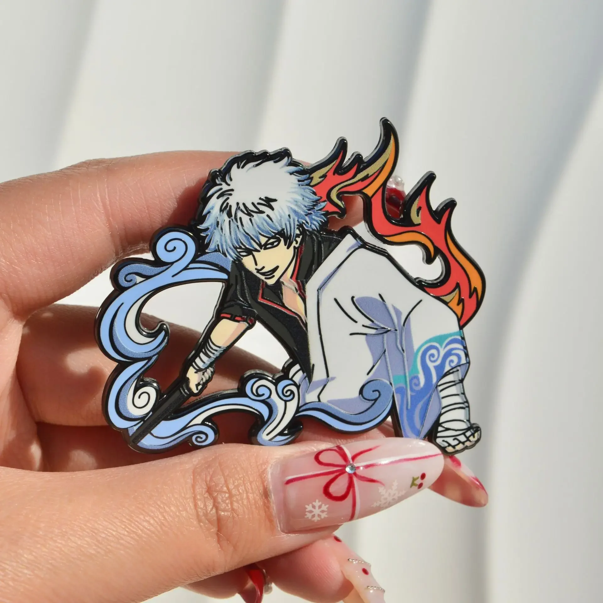 ساكاتا جينتوكي المينا شارات أنيمي جينتاما دبابيس اليابانية مانغا بروش أيقونة شارة لحقيبة الظهر الملابس التلبيب تأثيري لعبة الهدايا #3