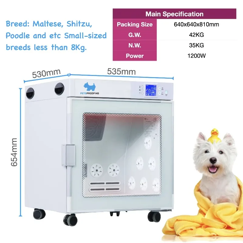 2026 Portable High-Velocity Pet Hair Blower Sustainable Dog and Cat Grooming Machine Dryer Box Force Groomers with Charge Power