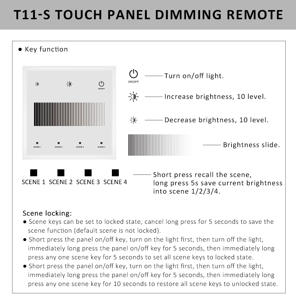 12V 24V Tuya LED Controller 2CH WT1 Smart Wifi Dimmer per WW CW Luci di striscia 2.4G RF Montaggio a parete Touch Panel telecomando