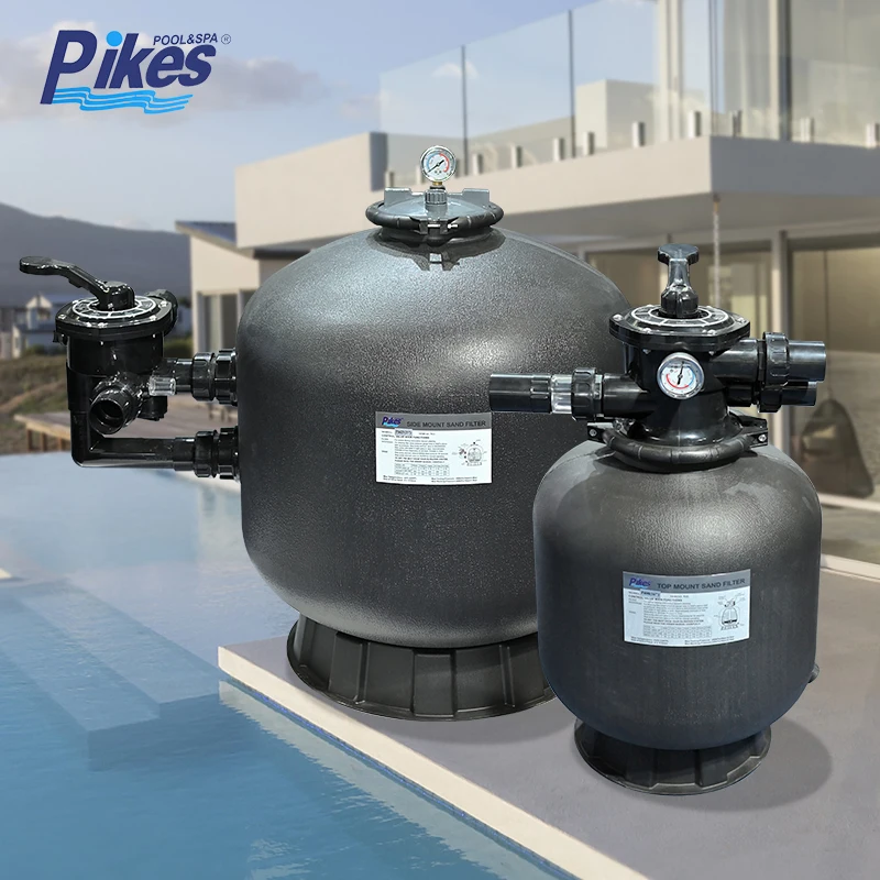 PIKES Plastic Sand Filter Side Mount Pool Filter Water Treatment Equipment For Swimming Pool Flow Rate:10-19 M³/h