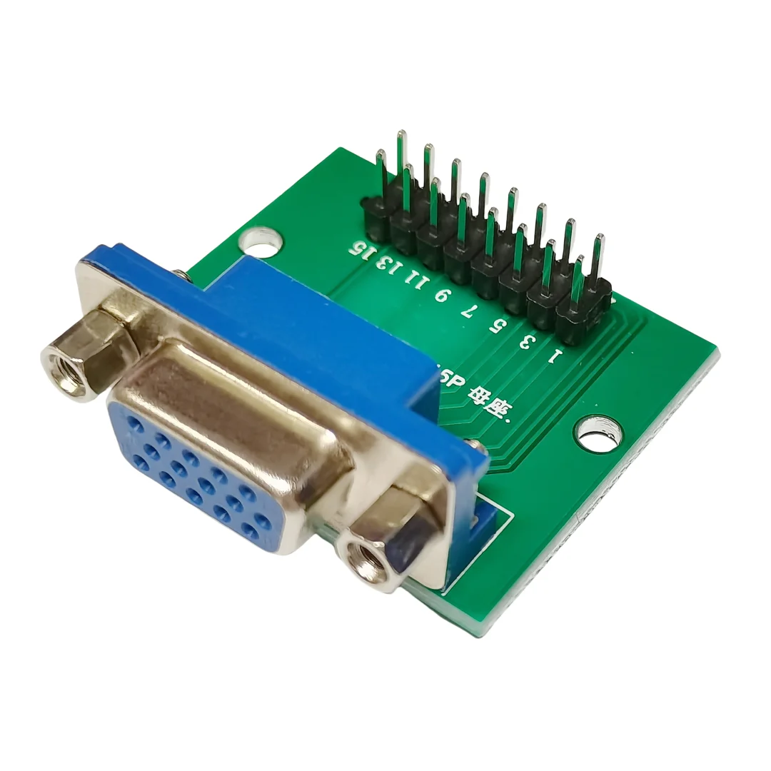 1 قطعة DB15 HDR15 DR15 الأفقي أنثى المقبس اختبار مجلس VGA واجهة محول DIP2.54 3-Pin DB لوح مهايئ