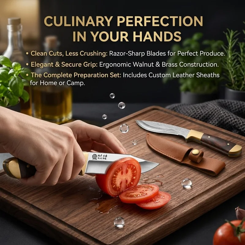 New 2-Piece Premium Kitchen Knife Set Ultra Sharp – High Carbon Stainless Steel Ergonomic Handle for Home Cooking & Food Prep 4