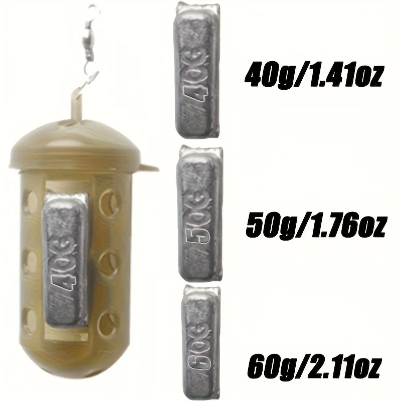 Cylindrical Fishing Bait Cage, Ventilation Holes - Fast Sinking Design for Wet and Dry Bait, Anti-Current Design, European Carp Fishing Bait Cage - Mixed Colors, Fishing Accessories, Cylindrical Shape, Earthworm Bait Cage, Durable Plastic, Fishing Bait Dispenser, Fishing Tools view 4