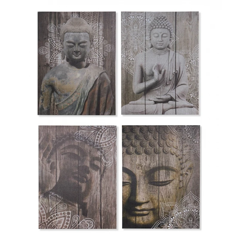 Pictures and canvases Set 4 picture canvas oriental Buddha 50x70 cm 159989