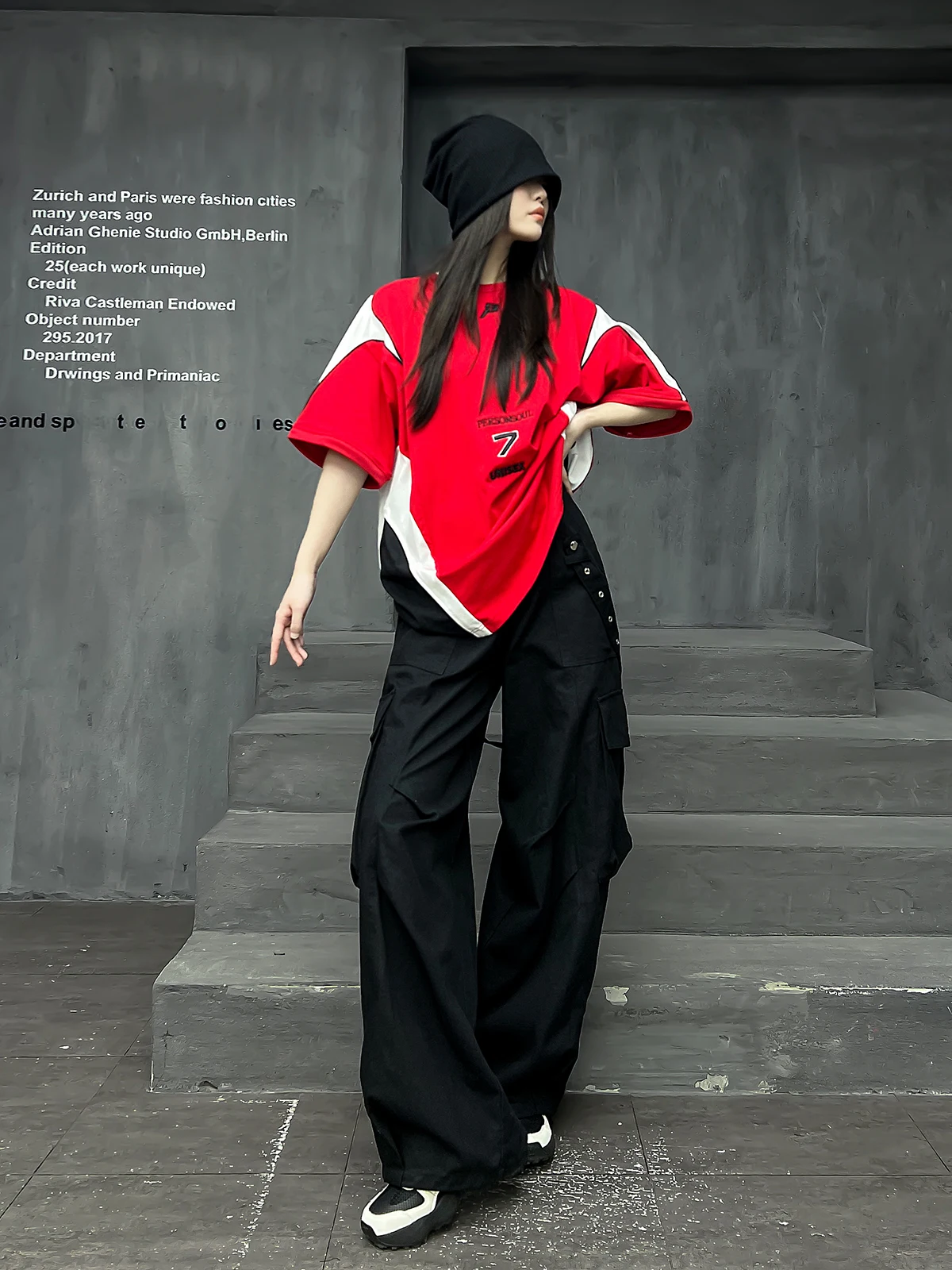 

M-Home Trendy Women's Fashion Set Summer 2026 Cool Short Sleeve T-Shirt Wide Leg Workwear Pants Two-Piece Set Street Style