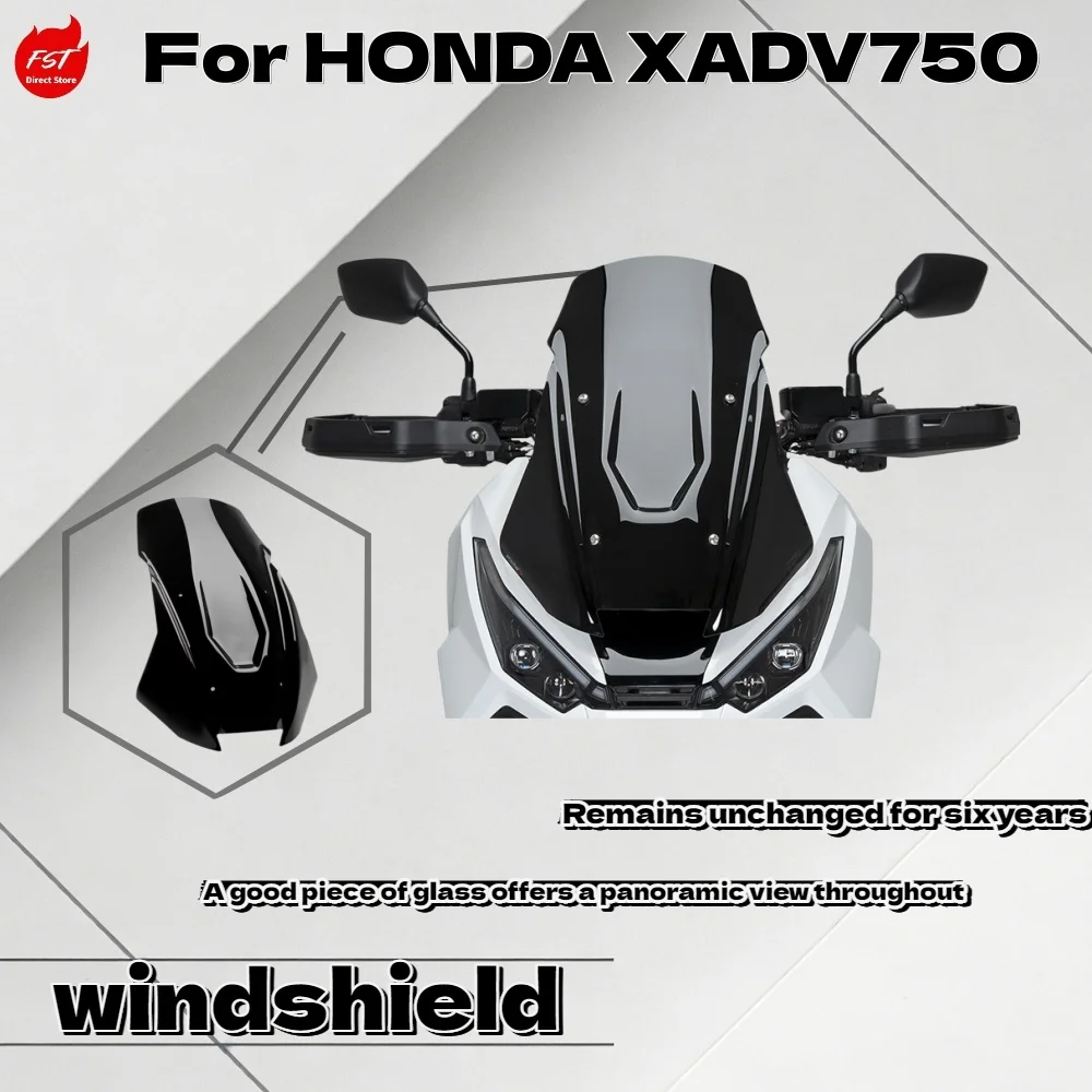 For 2021-2025 XADV750 Motorcycle Tall Windshield Heightened  WindScreen Front Wind Deflector for Enhanced Riding Experience