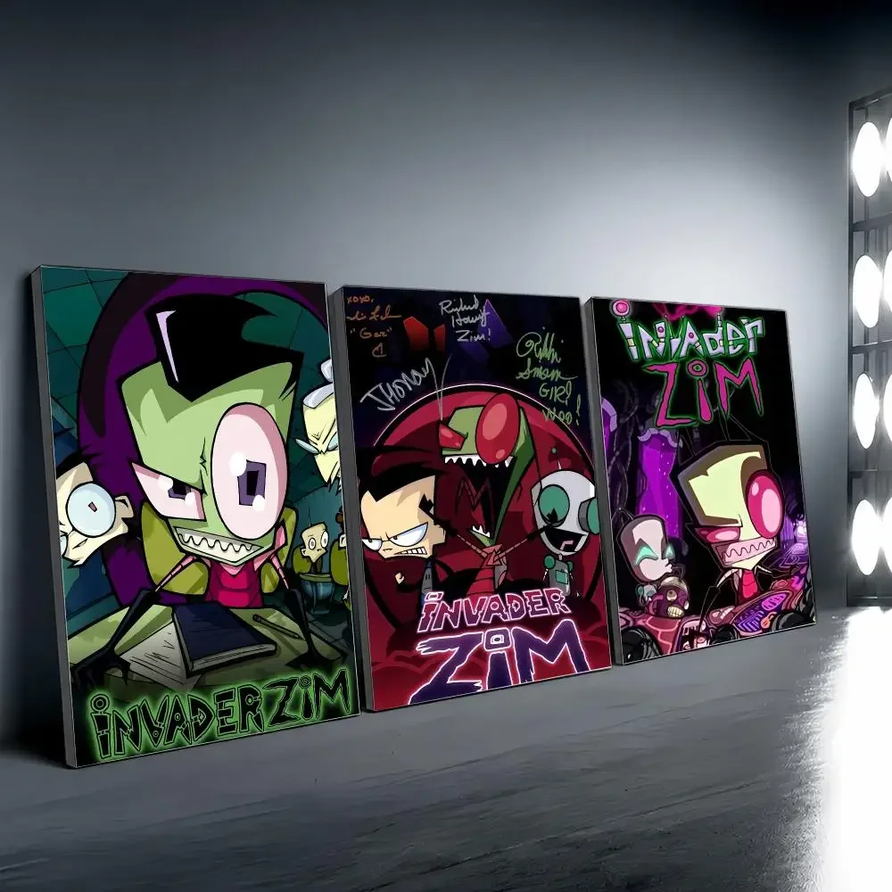 cartoon I-Invader Zim Anime Painting Calligraphy Modern Canvas Wall Art for Bedroom & Living Room | Home Decor Gift