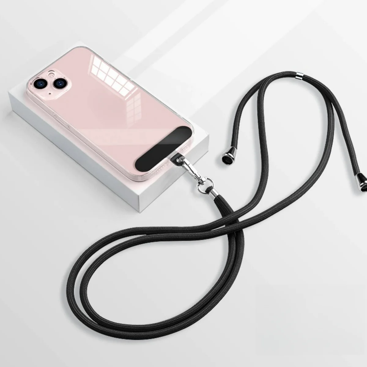 Universal Multi Purpose Mobile Phone Lanyard Crossbody Woven Adjustable Lanyard with Clip Anti-loss Hanging Rope Neck Straps