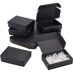 15.3x10.4x4.3cm Cardboard Postal Boxes 20 Pack Black Gift Boxes Small Shipping Box Mailers Kraft Boxes Corrugated Cardboard