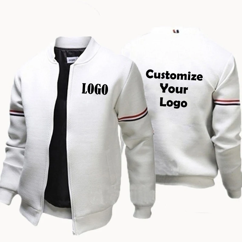 Sudadera personalizada con cremallera para hombre, chaqueta con cremallera móvil, informal, S-4XL