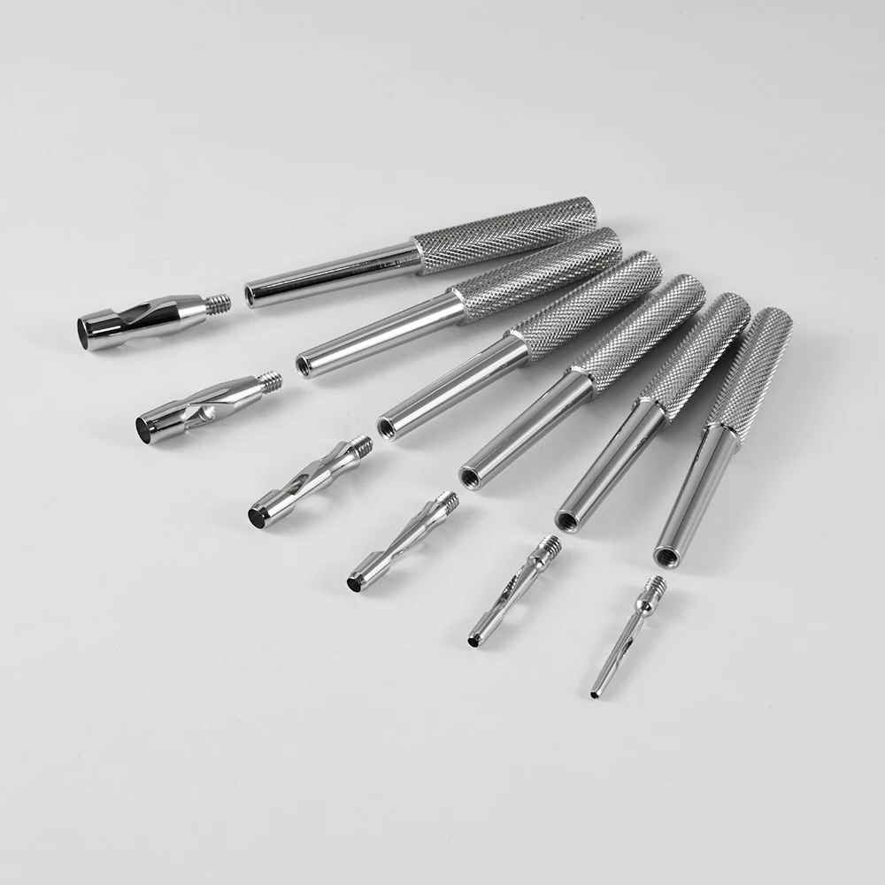 7-1PCS 316L Stainless Steel Biopsy Leather Dermal Punch Punches Body Piercing Tool Professional Dermal Punch for Skin Piercing