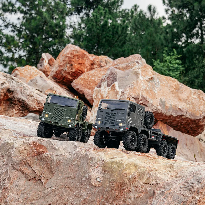Hobby Plus 1/18 Cr18p 8 × 8 Explorer camion tout-terrain multifonctionnel pleine taille à huit roues motrices brossé Simulation avec treuil
