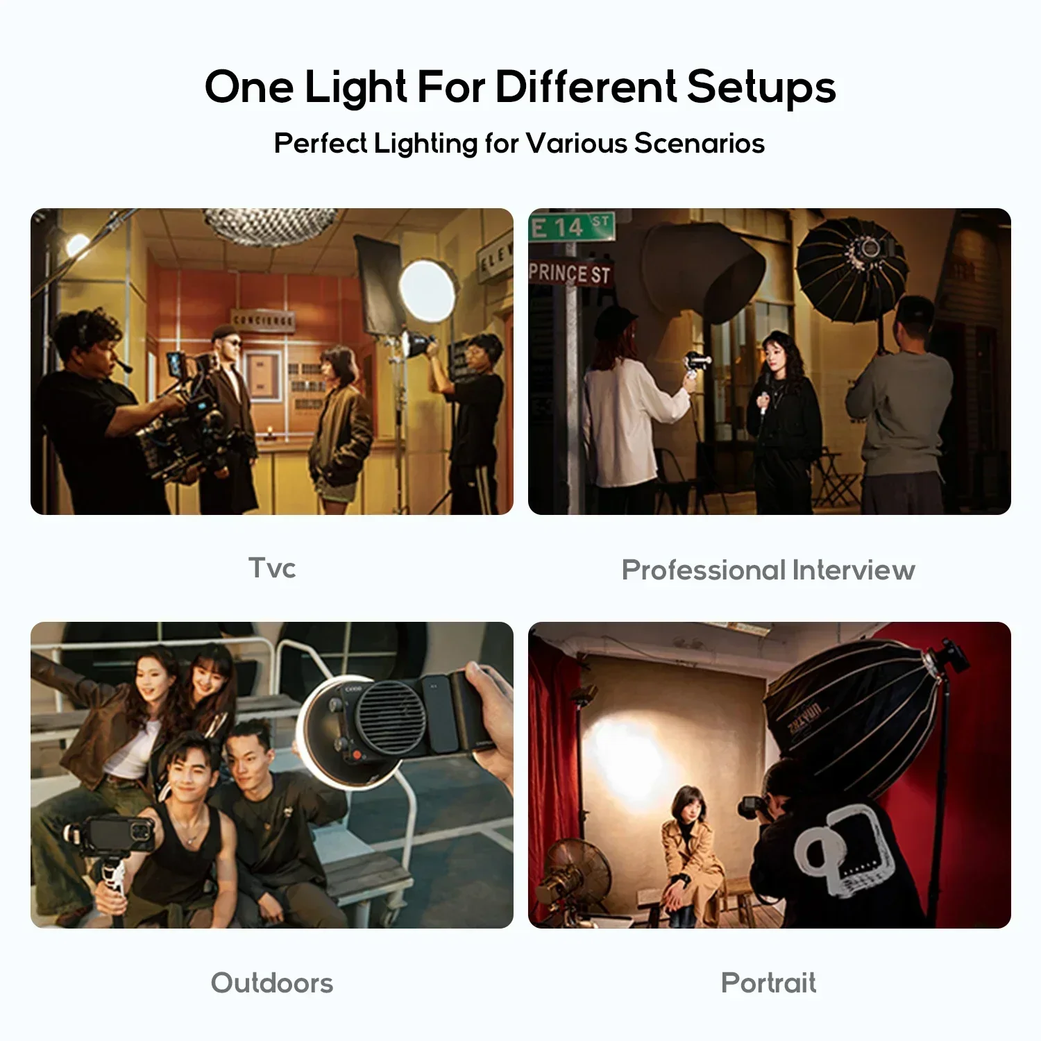 ZHIYUN CINEPEER CX100 Luz de vídeo portátil 100W Luz LED COB de bolsillo Luz de relleno de fotos bicolor para transmisión en vivo Vlog Shooting