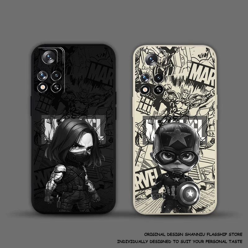 Bucky Barnes Captain America Phone Case For Xiaomi Redmi Note 12 11 11S 11T 10 10S 10T 9 8 Pro Plus Coque Carcasa