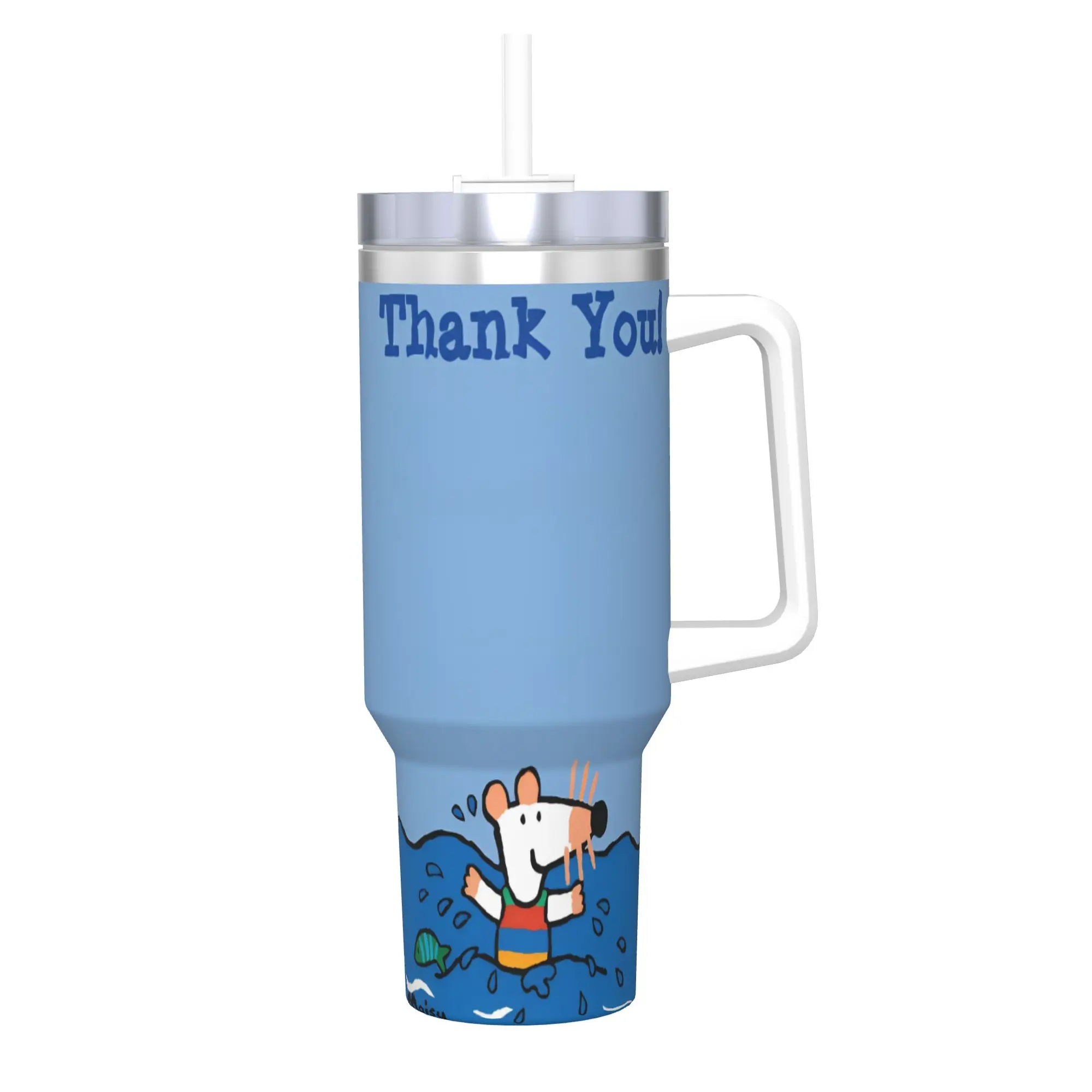 Maisy Mouse 40oz Tumbler Stainless Steel Double Wall Vacuum Insulated  Travel Mug With Straw