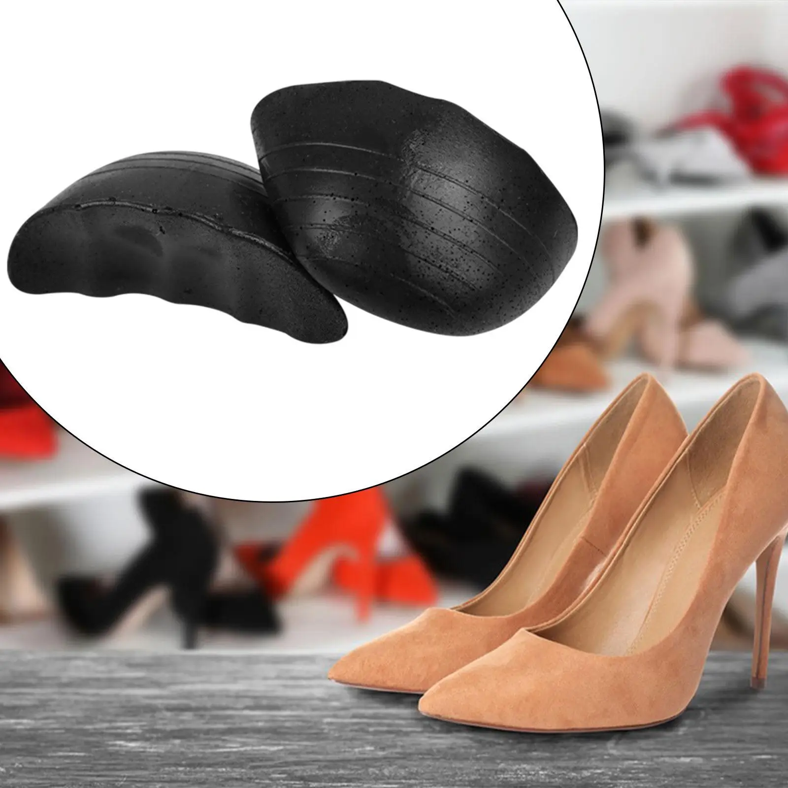 Shoe Cushion Toe Filler Inserts Pad Adjustable Filling for Big Shoes Forefoot Non Slip Pads for Flats and Boots