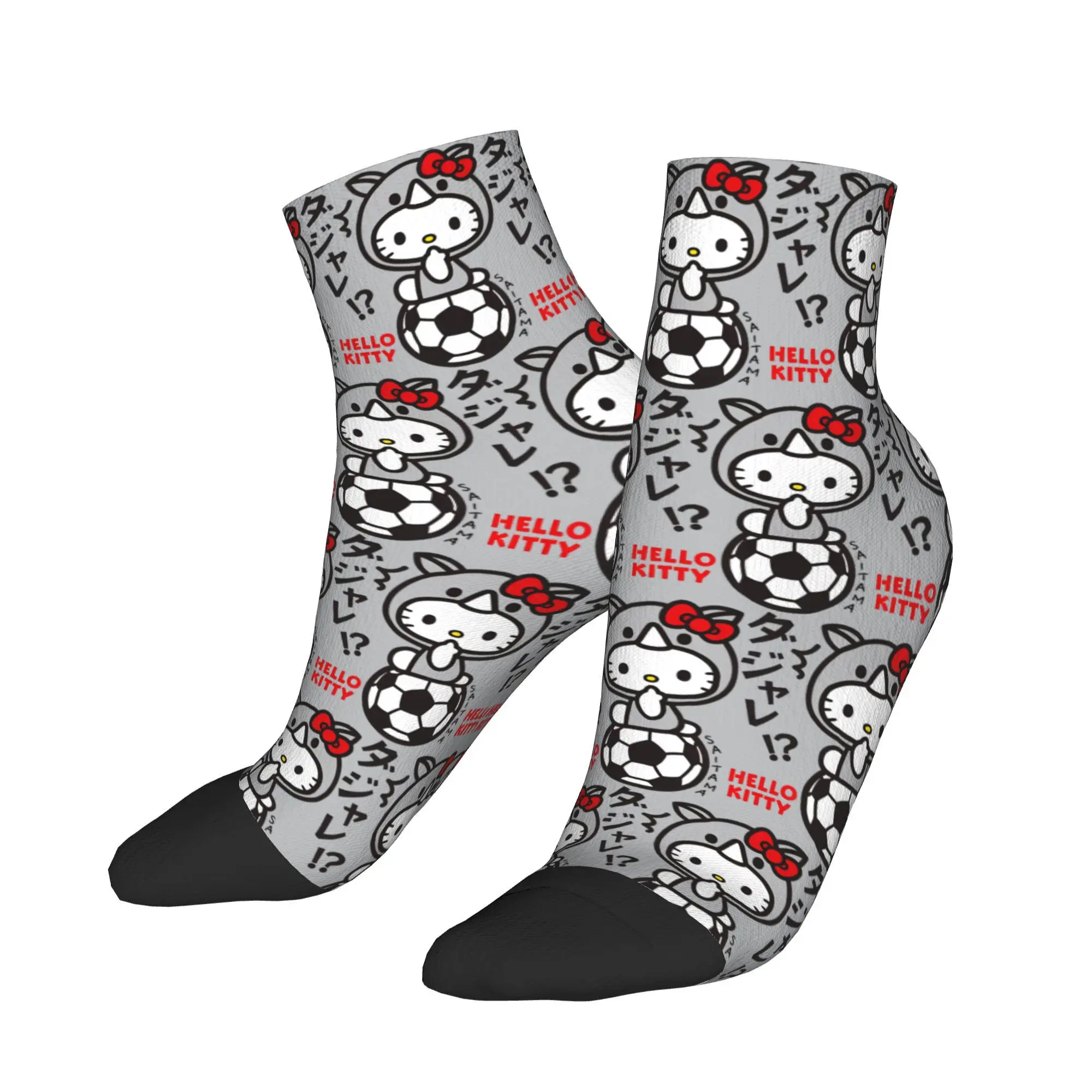 

Hello Kitty Soccer Socks Fashion Ankle Socks Summer Non Slip Adults Men Quality Soft Design Skateboard Casual Sock