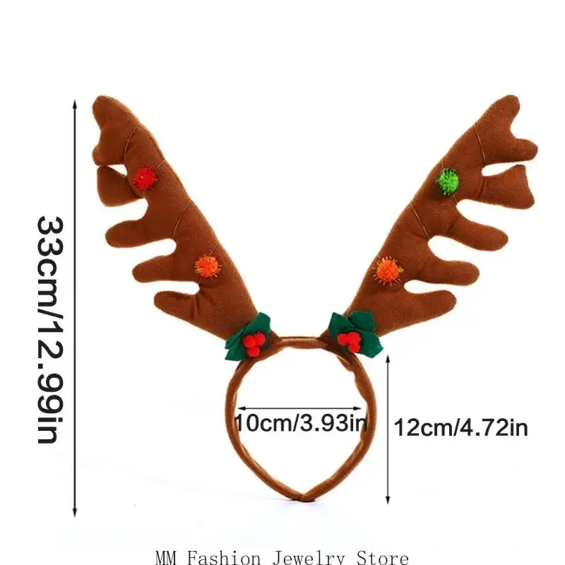 D0UB – bandeaux fête noël, bois en tissu doux pour adultes enfants, célébration vacances