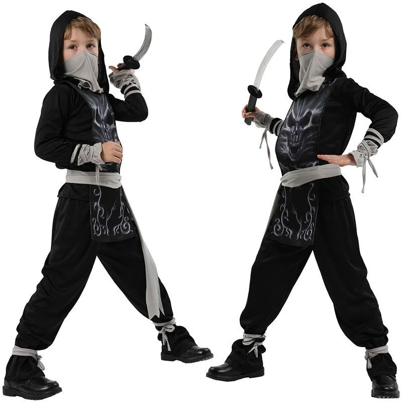 Loween Cosplay Anime Ninja Performance Costume B022 Ninja Outfit Roupa de Palco Infantil Festival Chinês Tradicional