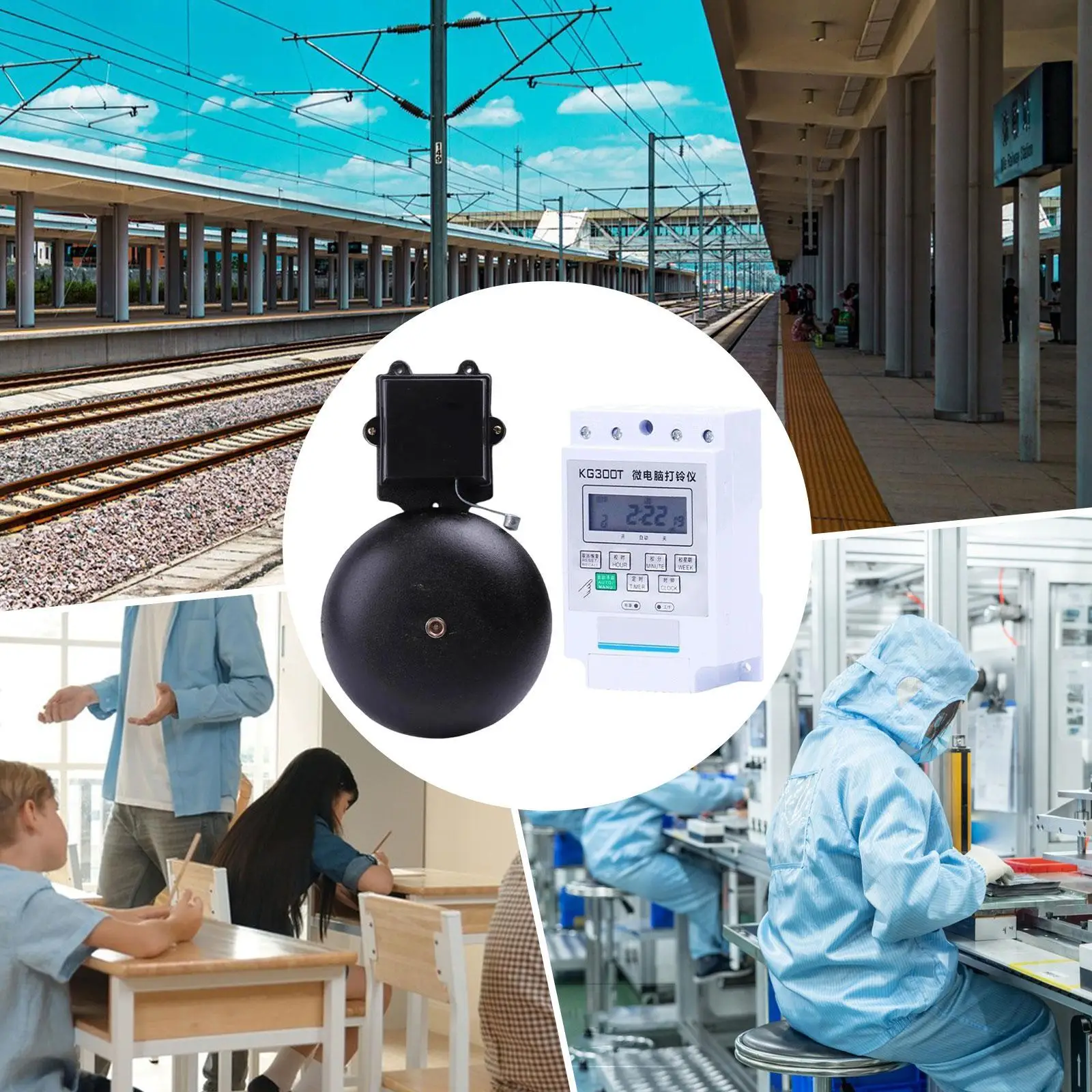 Electric Bell Portable Ring Bell for Warehouse Hotel Institution Alarm Accessories Cast Iron Durable