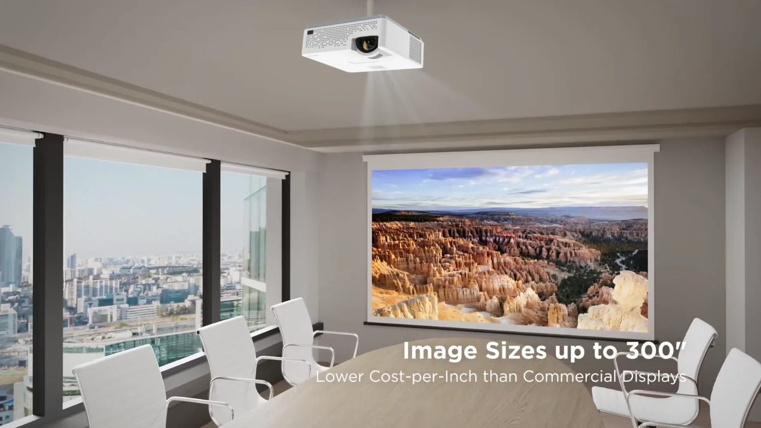 أجهزة عرض احترافية 4500 Ansi Day Light Office Meeting Powerpoint Classroom DLP أجهزة عرض ثلاثية الأبعاد #3