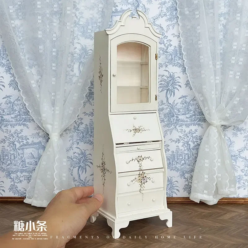 1/6 Doll House Model Furniture Accessories French Tipping Cabinet Glass Storage Rack Bjd Ob11 Gsc Blyth Soldier Lol Miniatures