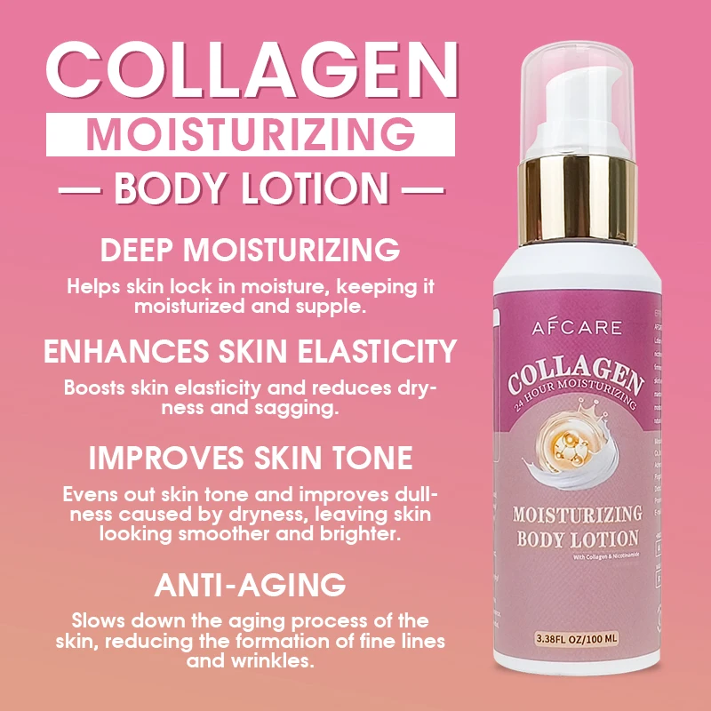 Collagen Cream Body Lotion Face Moisturizer W/Vitamin E Skincare Moisturizing Collagen Lotion For Women Men Hand Neck