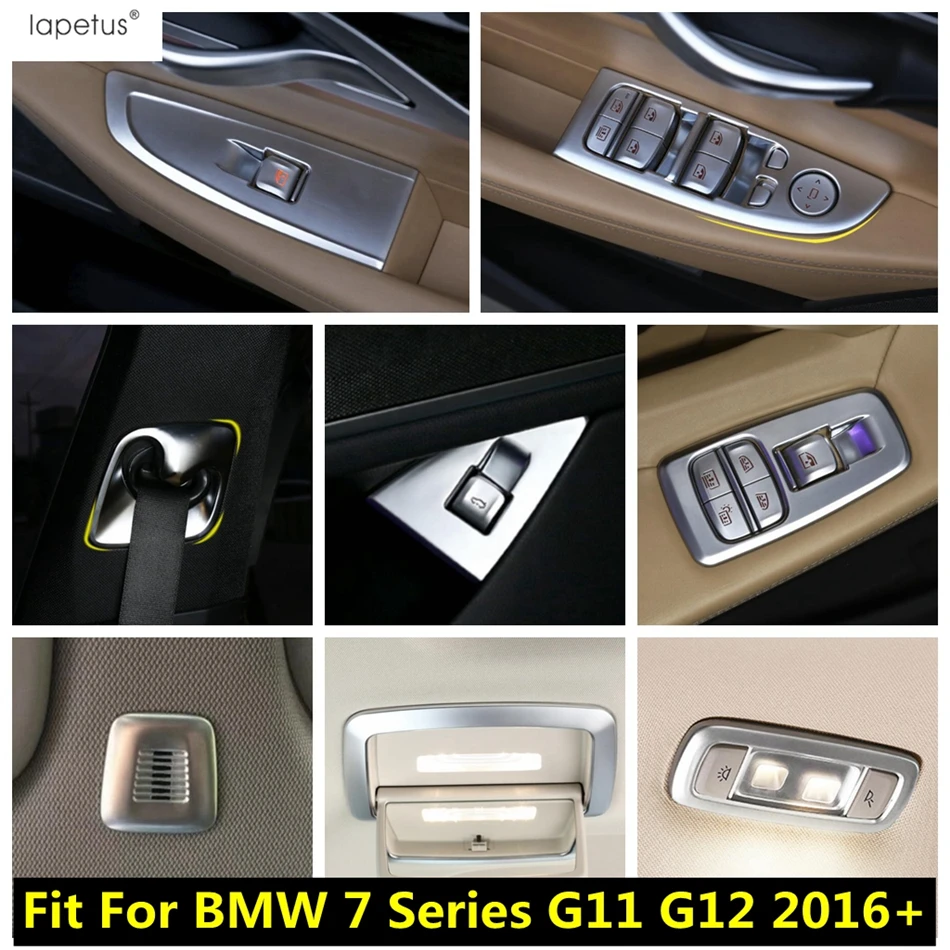 

Window Lift / Rear Trunk Button / Safety Belt Buckle / Roof Read Light Cover Trim Accessories For BMW 7 Series G11 G12 2016-2020