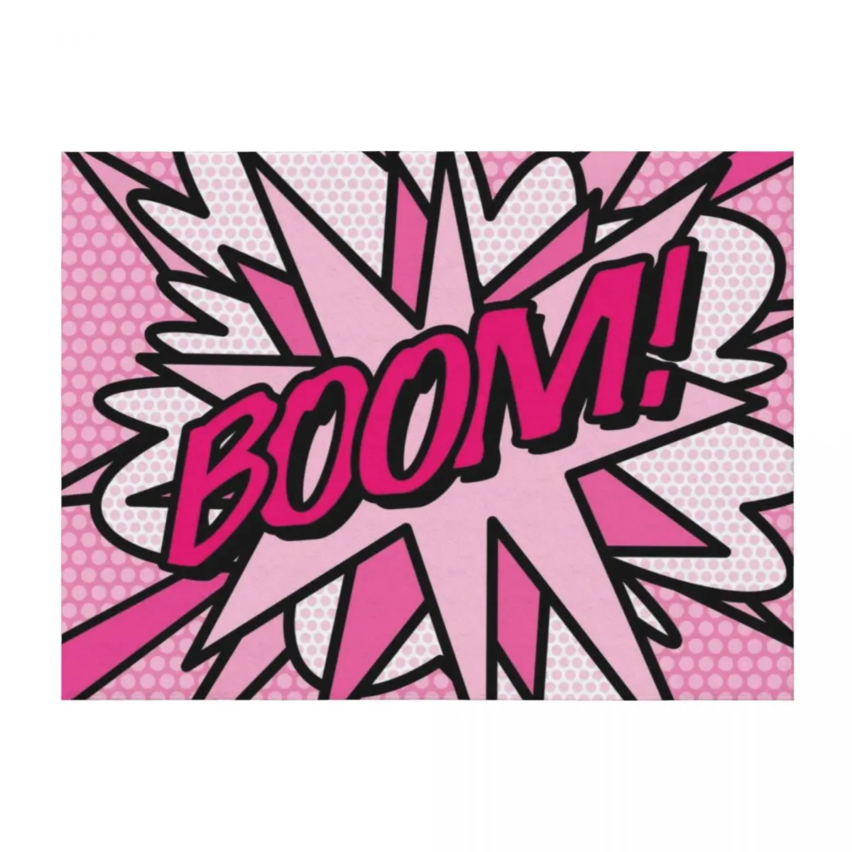 

BOOM Pink Comic Book Pop Art Modern Fun Retro Throw Blanket Sleeping Bag for sofa warm for winter Comforter Blankets