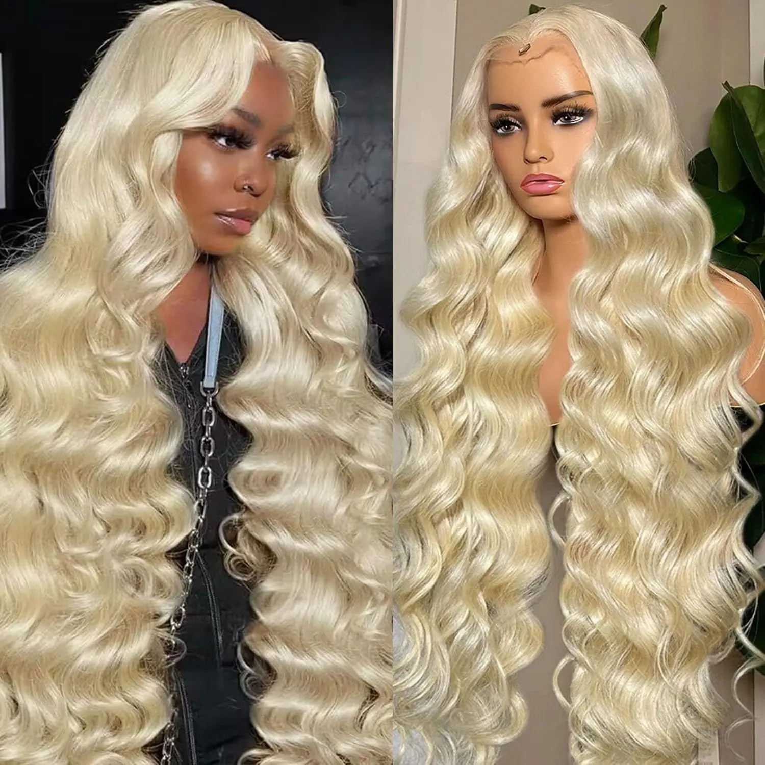 

613 Body Wave Lace Front Wig Human Hair 13x6 HD Transparent 200% Density 40inch Lace Blonde human hair lace frontal wigs