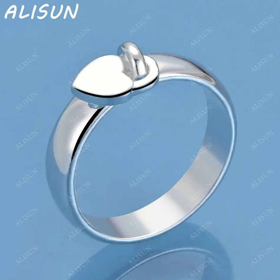 

ALISUN 925 Sterling Silver Love Lock Wedding Ring For Women Grace Jewelry Trend Fashionable Birthday Party Gifts