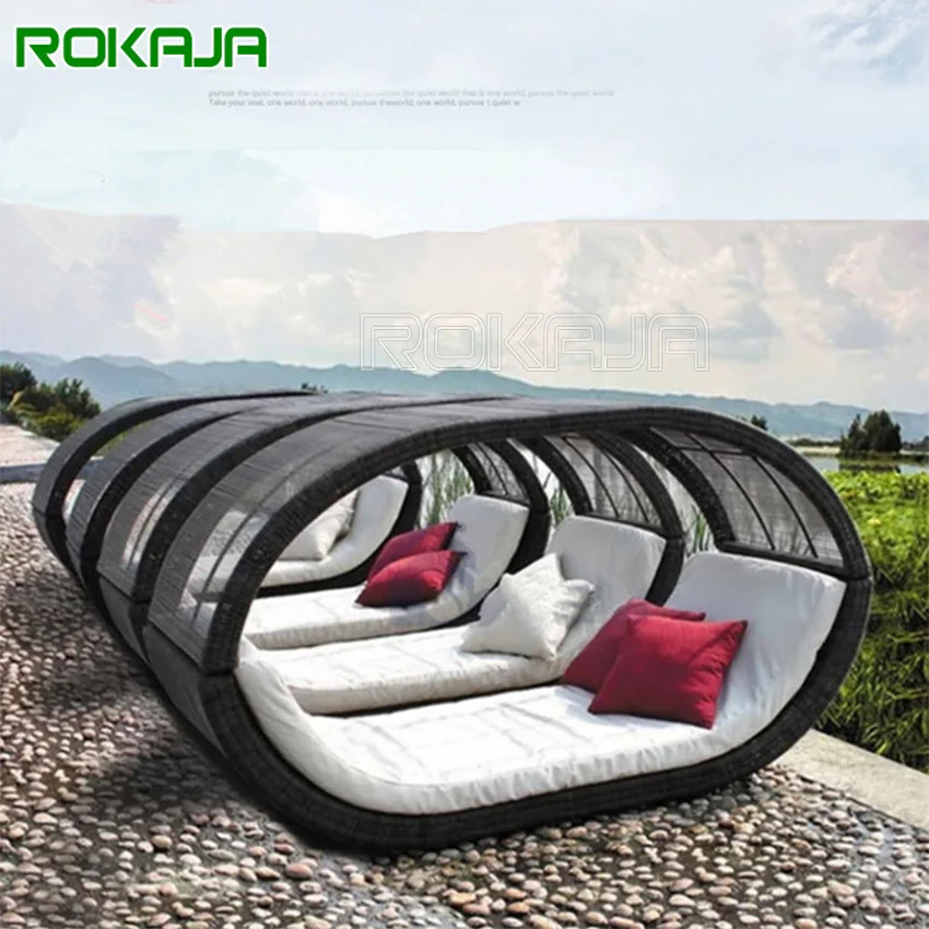 

Outdoor Recliner Round Bed Balcony Swimming Pool Lazy Sofa Bed Beach Loungers Creativity Bed Luxury Furniture