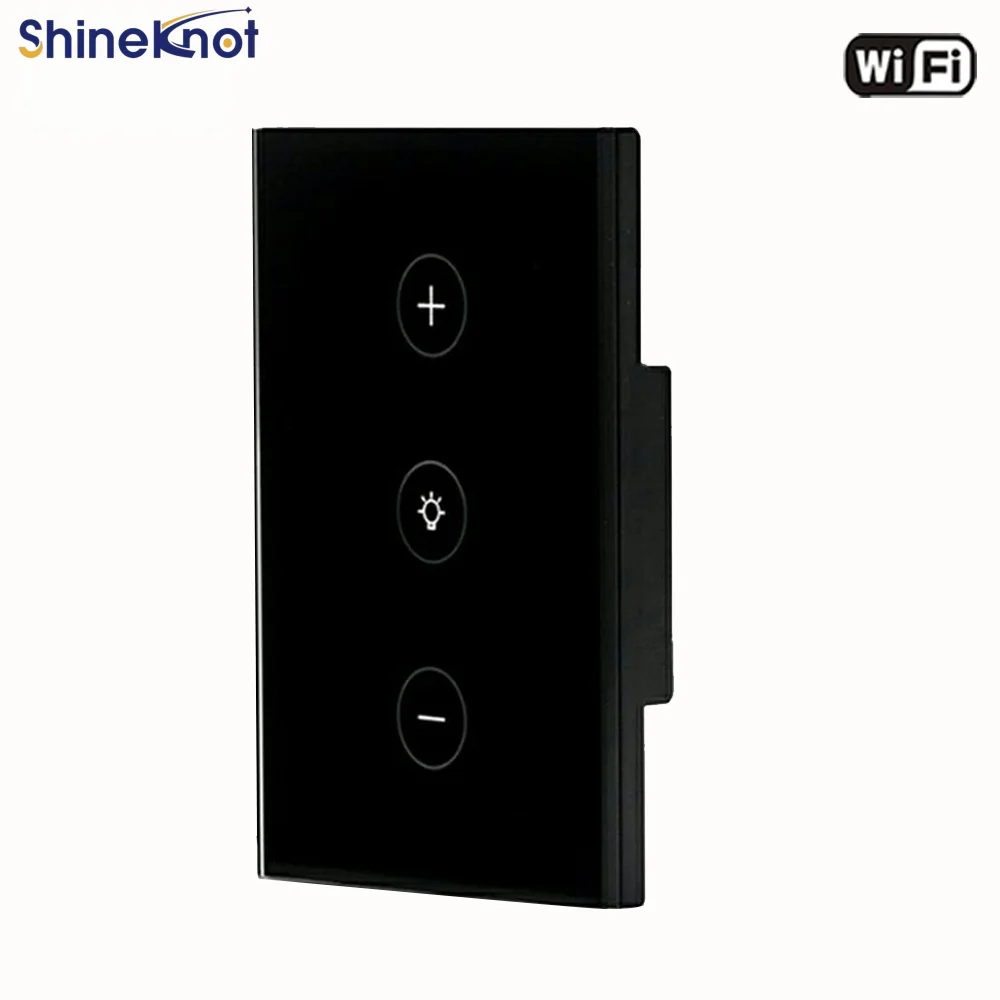 SHINEKNOT American And Australian Regulations Tuya Intelligent Dimming Switch Voice Control Tempered Glass Panel Supports Alexa