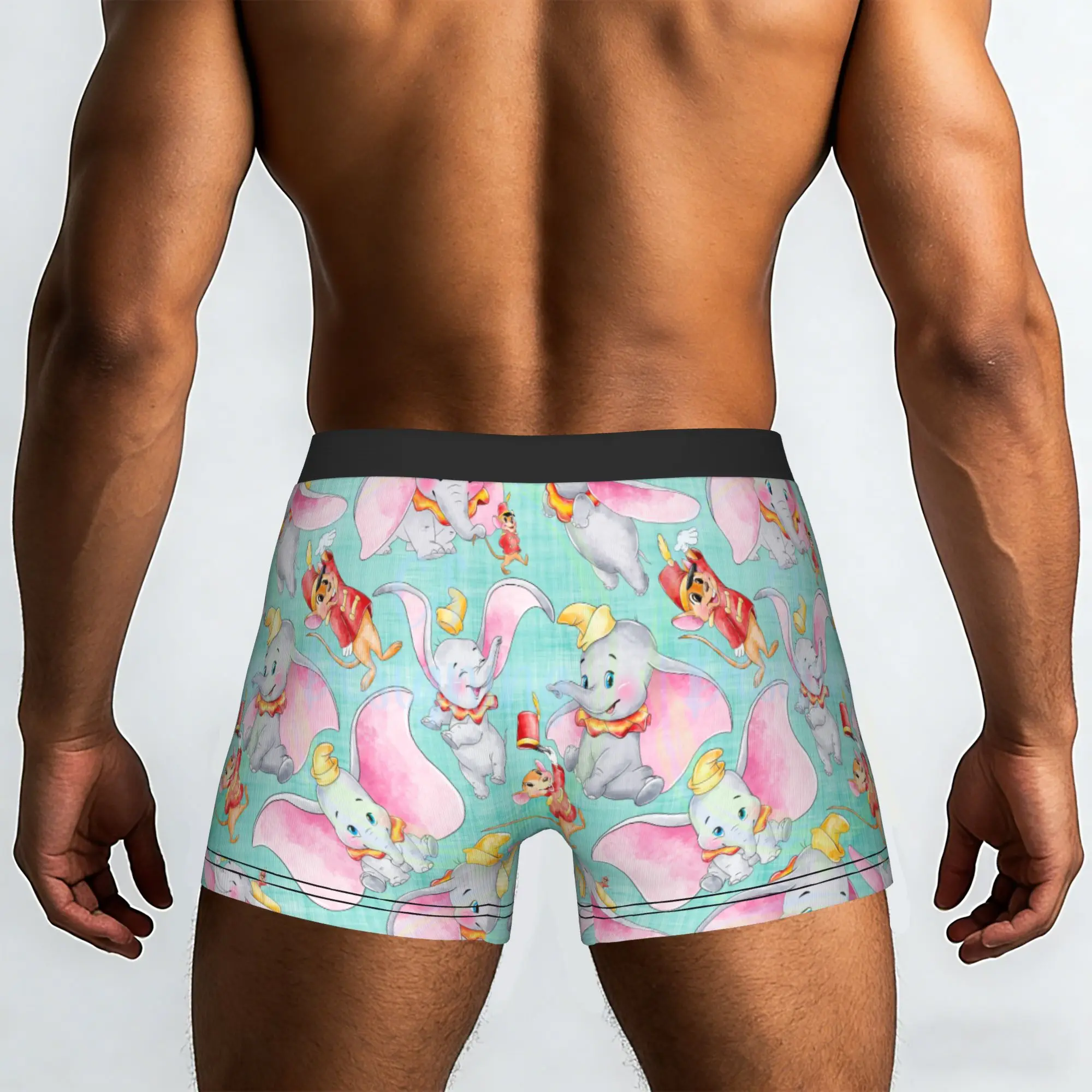 Customized D-Dumboes Cartoon Underwear Men Print Cute Elephant  Boxer Briefs Shorts Panties Breathable Underpants
