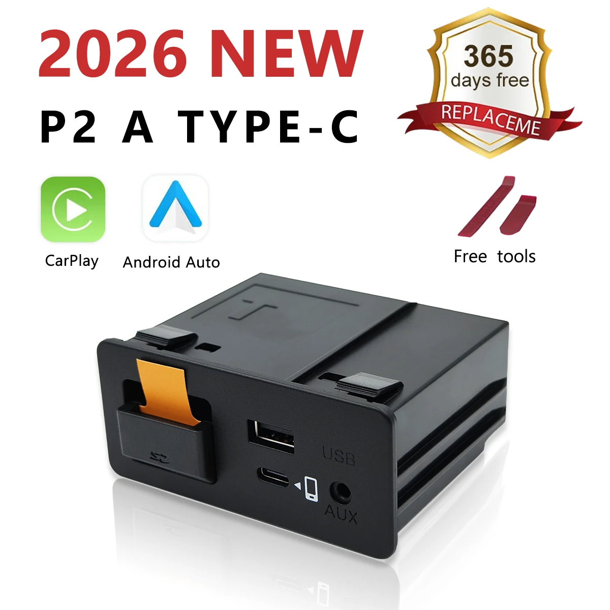 

2026 New P2A Type-c Charging Wired CarPlay Android Auto Ai Box OEM Connection For Mazda 2 3 6 CX30 CX5 CX8 CX9 MX5 TK78669U0C