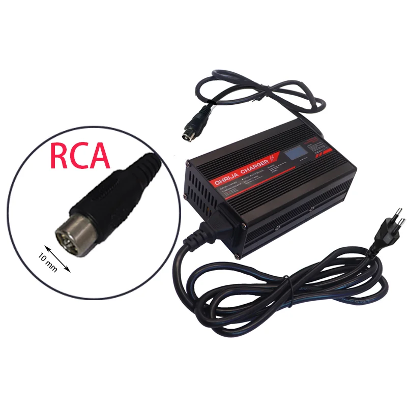 54.6V 5A oplader slimme aluminium behuizing is geschikt voor 13S 48V OLED-display Li-ion Lipo-batterij OLED-display snellader OHRIJA