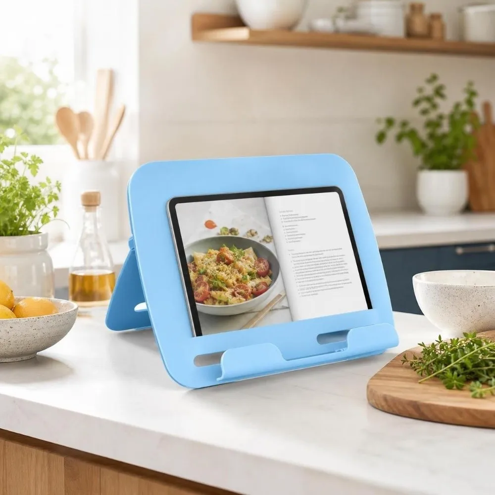 Hands Free Non-slip Book Stand Adjustable Portable Desktop Bookshelf Foldable Lightweight Textbook Stand Desktop