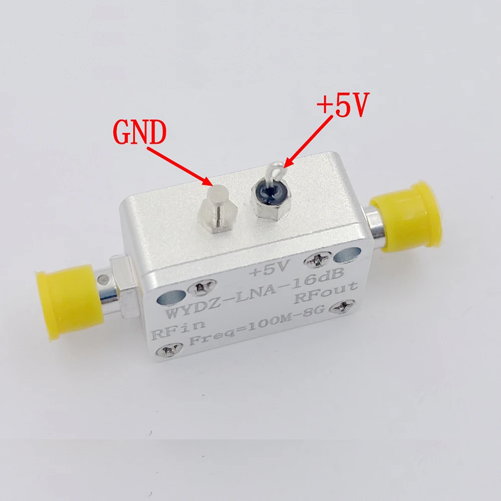 100Mhz-8Ghz 16DB LAN RF Broadband Amplifier Flatness Below Low Noise RF Amplifier F/ HAM Radio Receiver Mixer Driver Level