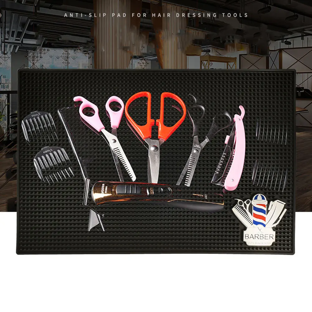 عدم الانزلاق تخزين حصيرة مصففي الشعر مقص حقيبة التهيأ أدوات سعة كبيرة ganizer مقاومة للحرارة بولي Material المواد صالون حلاقة بار