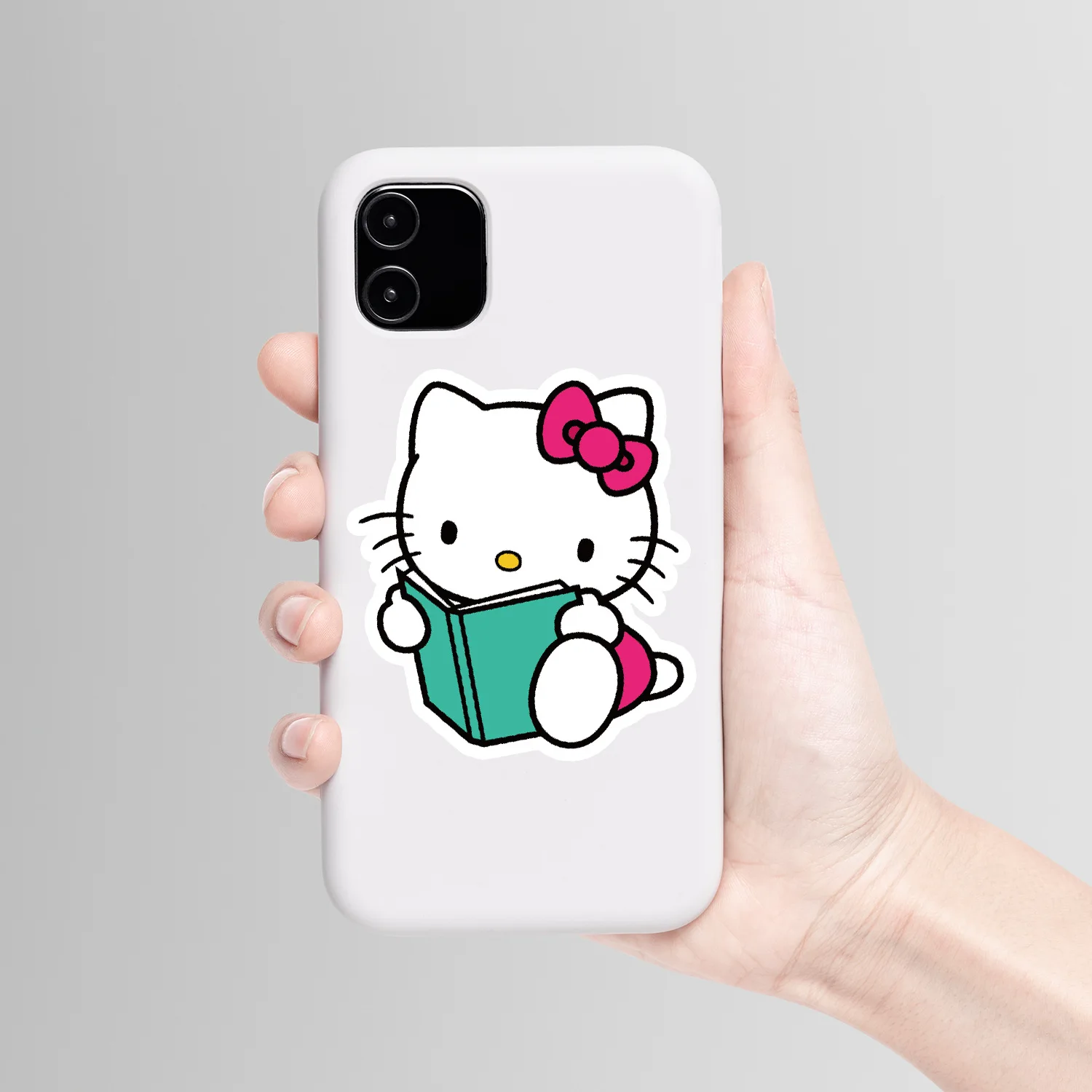 Sanrio família impermeável adesivos decorativos, Olá Kitty desenhos animados, telefone móvel criativo, DIY, bonito, 50pcs