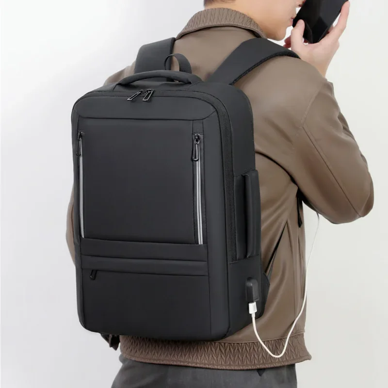 New Large-capacity Business Computer Backpack Multi-function Expandable Backpack Travel Business Travel Storage Bag Men