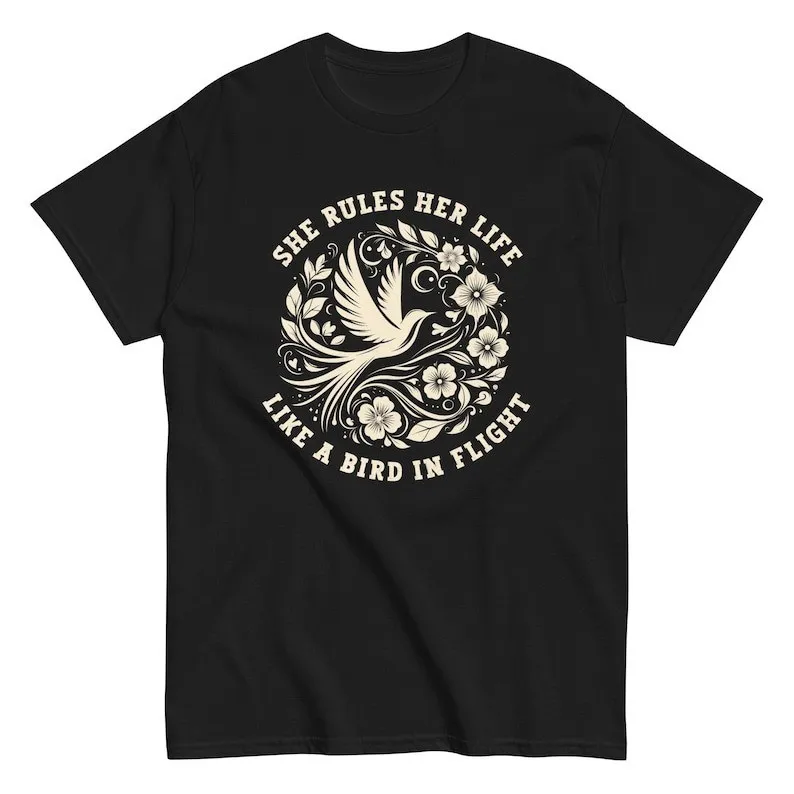 She Rules Her Life Like a Bird in Flight, Song Lyrics Unisex T-shirt