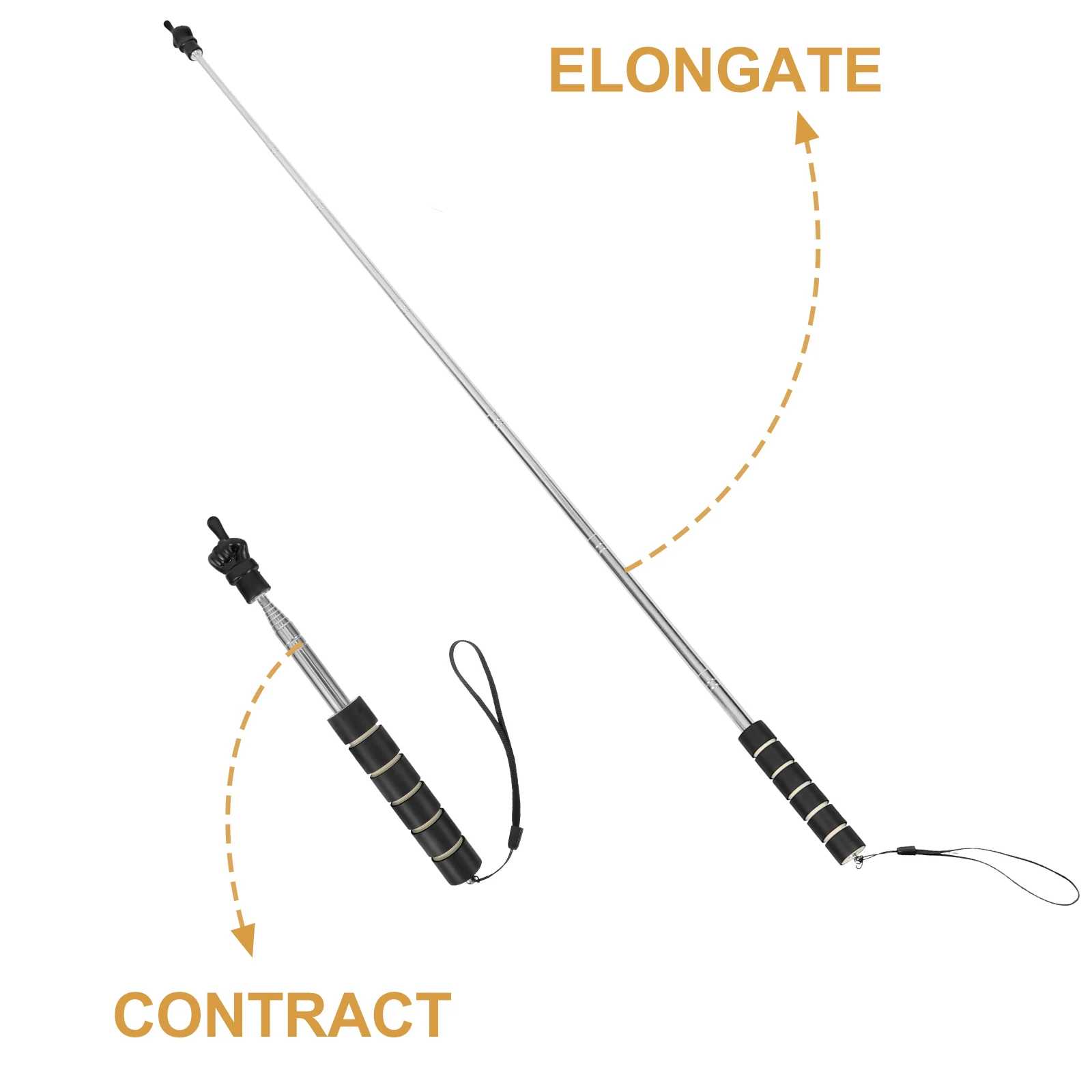 

Reading Pointer Stick Extendable Teacher Pointer Stick Stainless Steel Blackboard Indicator Rod Handheld Pointing Tool