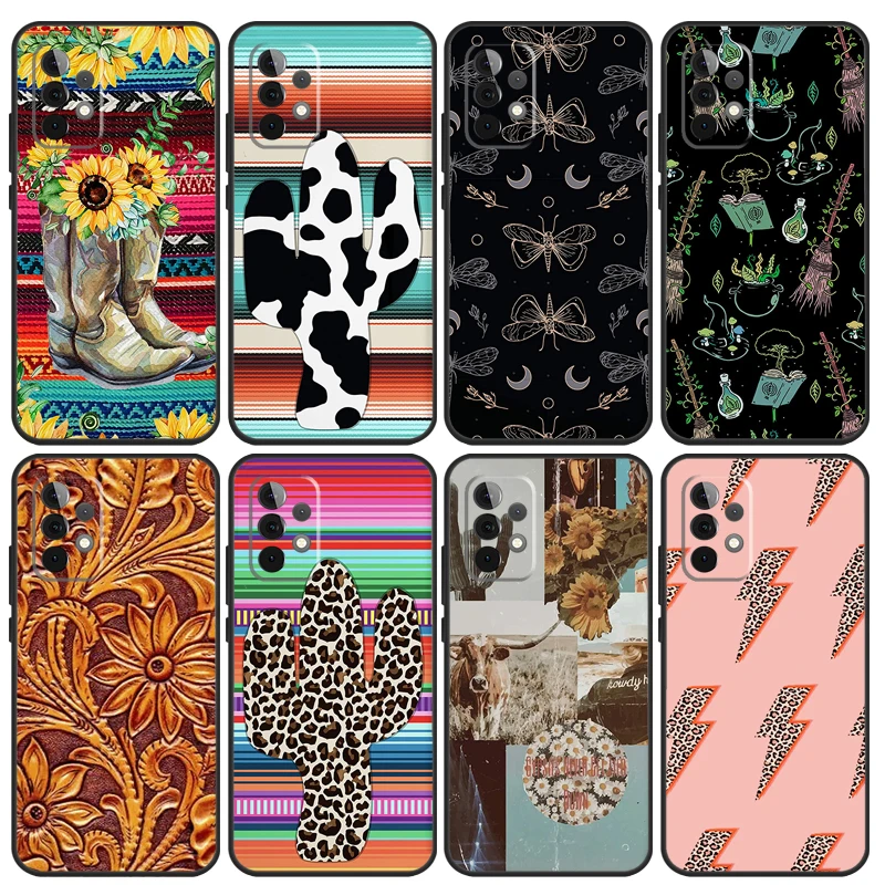 girly Forest Witch Cowgirl Rodeo Cover For Samsung Galaxy A04S A21S A13 A23 A33 A53 A73 A51 A71 A50 A12 A22 A32 A52S Case